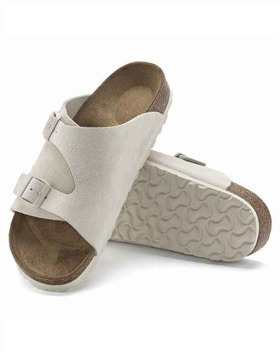 Zürich Suede Leather Sandal - Antique White